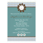 5x7 de blauwe Uitnodiging van het Baby shower van 