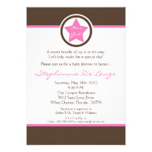 5x7 de lichtrose Uitnodiging van het Baby shower v