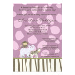 5x7 de Uitnodiging van het Baby shower van de Dier