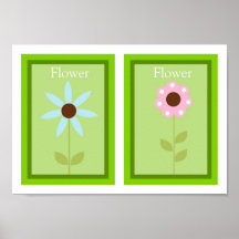 5X7 fleurit la collection d'art de mur Posters
