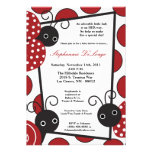 5x7 invitation de baby shower de Madame Bug Spring