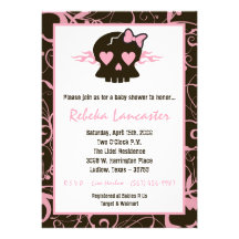 5x7 invitation - invitation punk de baby shower de