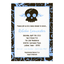 5x7 invitation - invitation punk de baby shower de