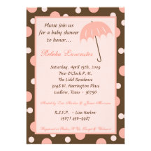 5x7 invitation - invitation rose de baby shower de