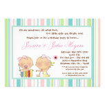 5x7 JUMELLE l'invitation Girly de fête d'anniversa