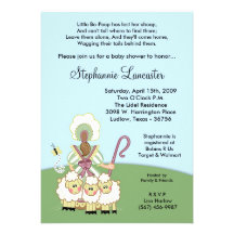 5x7 petite BO piaulent invitation de baby shower d