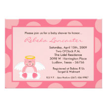 5x7 Uitnodiging van het Baby shower van het Varken