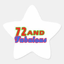 72 en het Fabelachtige Design van de Verjaardag Stervormige Stickers