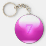 7 chanceux roses porte-clés