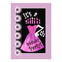 7ème modèle W1171 de robe de ROSE de fête d'annive Cartons D'invitation