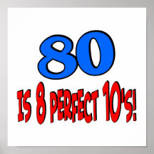 80 est les 8 années 10 parfaites ! BLEU Posters