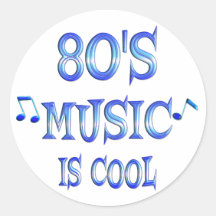 80s frais autocollant rond