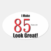 85 années autocollants