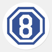 8ème Corps Autocollant Rond