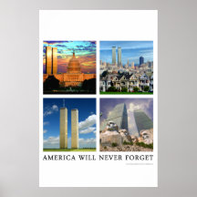 9/11" l'Amérique n'oubliera jamais" l'affiche