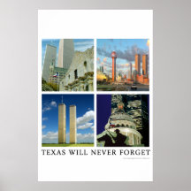 9/11" le Texas n'oubliera jamais" l'affiche