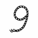 "9" Kabel Nummer 2.5 " Geborduurde Jas