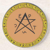 9ème pentagramme du solomon grec dessous de verres