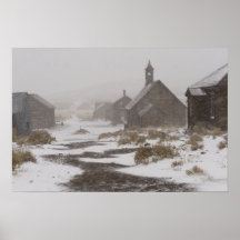a2446 - Ville fantôme de Bodie pendant la tempête  Poster