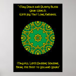 A42 Mandala kaléïdoscopique celtique Blessing.6 ir Poster