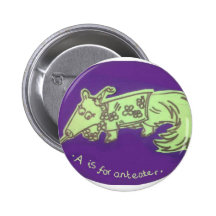A est pour la goupille de fourmilier badge