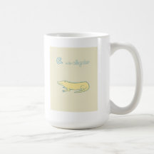 A est pour l'alligator tasses à café