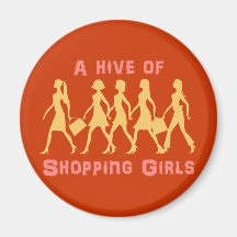 a hive of shopping girls aimants pour réfrigérateur