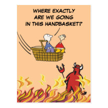 À l'enfer dans une carte postale de Handbasket