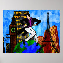 A obtenu le monde à mes pieds (la copie de beaux-a poster
