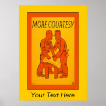 A personnalisé plus de courtoisie affiches