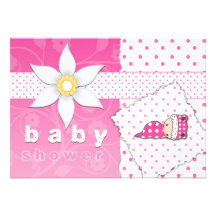 À petits pois et invitation roses de baby shower d
