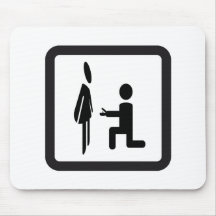 A pictogramme demande en mariage - Proposal of mar Tapis De Souris