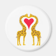 a rendu amoureux girafes magnets