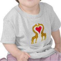 a rendu amoureux girafes t-shirts