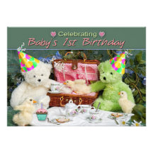 Ă?res INVITATIONS de FÊTE D'ANNIVERSAIRE du BÉBÉ -
