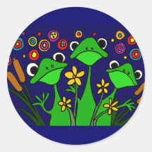 AA conception drôle d'art populaire de grenouille Autocollant