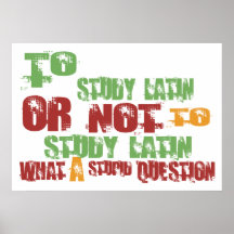 Aan de Latijn van de Studie Print