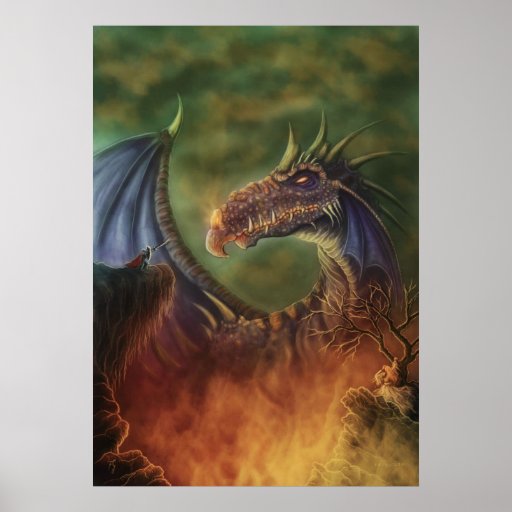 aan de redding! het canvasdruk van de fantasiedraa poster