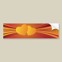 aangesloten bij hartenontwerp bumperstickers