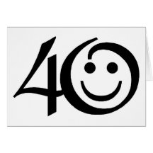 Aantal 40-met Gelukkig Gezicht Wenskaarten