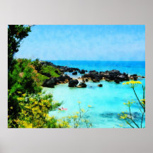 AANVANG ONDER $20 - Strand bij St. George de Bermu Posters