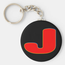Aanvankelijk J keychain Sleutel Hangers