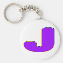 Aanvankelijk J keychain Sleutelhanger