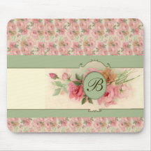 Aanvankelijke Roze Rozen Mousepad Muismatten
