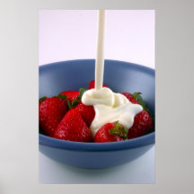 Aardbeien en de Foto van de Room Plaat