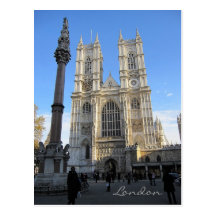Abbaye de Westminster, carte postale de Londres