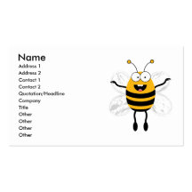 Abeille de bande dessinée modèles de cartes de visite