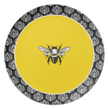 Abeille de miel assiettes