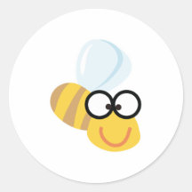 abeille drôle autocollants