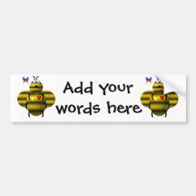 ABEILLE ET PAPILLON DE BÉBÉ AUTOCOLLANT POUR VOITURE